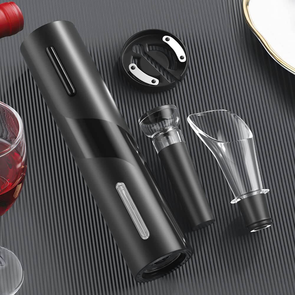 Abridor de Vinho com Suporte para Mesa - Saca Rolhas Elétrico